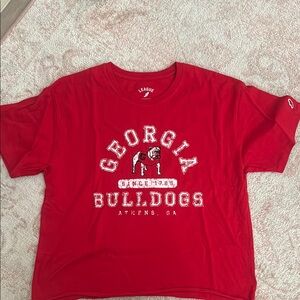 League Georgia Bulldogs Cropped Red T-Shirt